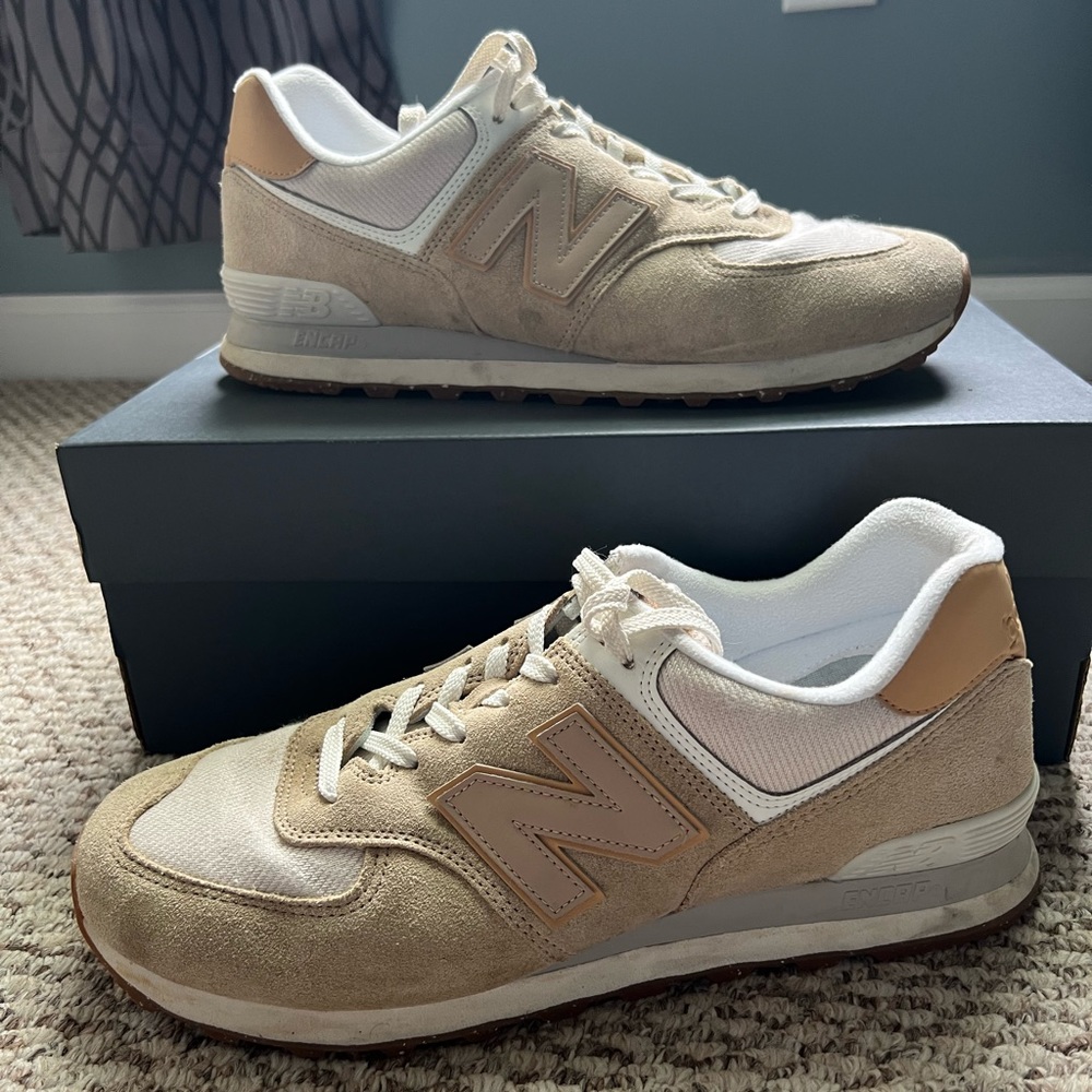 New Balance 574 Tan mens size 12